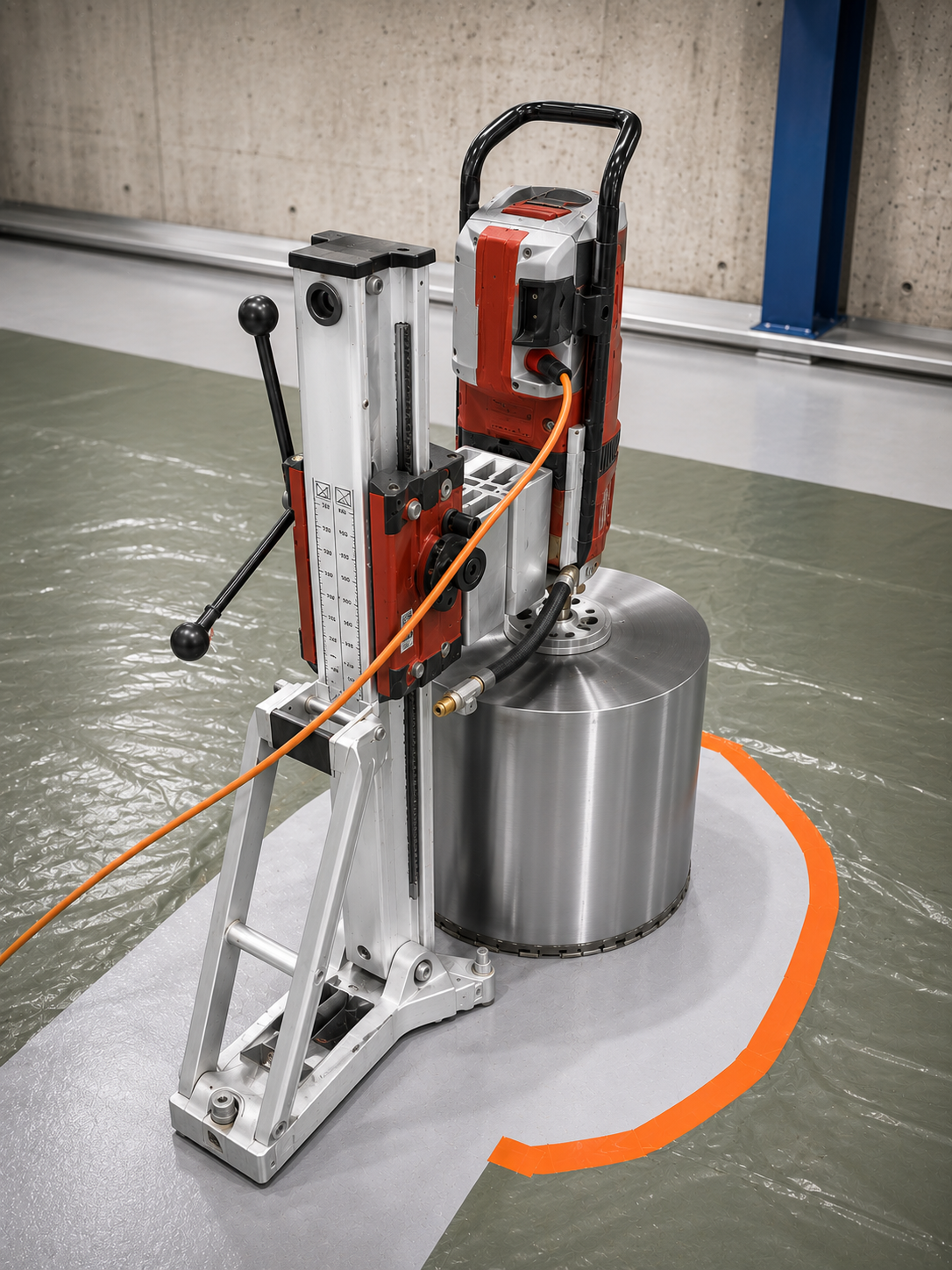 Projects Große Kernbohrmaschine in einer Industriehalle
